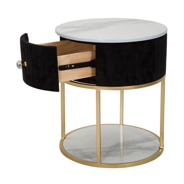 Fekete-aranyszínű éjjeliszekrény Montpellier – Mauro Ferretti-image-3