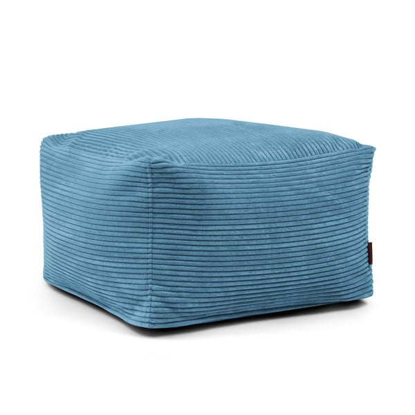 Kék kordbársony babzsákfotel Softbox MooG – SLOWDOWN