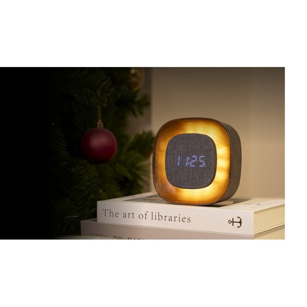 Digitális ébresztőóra Lumos Walnut – Gingko-image-3