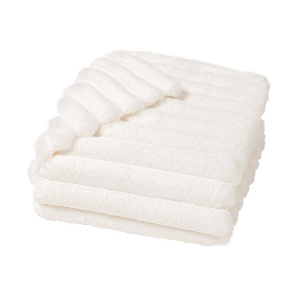 Krémszínű mikroplüss takaró 180x220 cm Boudoir – douceur d'intérieur