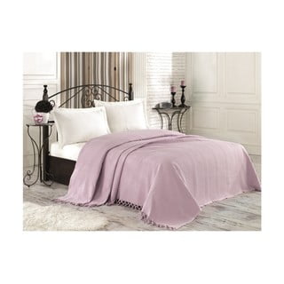 Tarry kétszemélyes világos-lila pamut ágytakaró, 220 x 240 cm