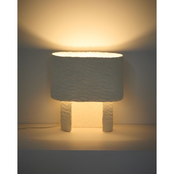 Fehér asztali lámpa (magasság 37,5 cm) Bedala – Kave Home-image-4