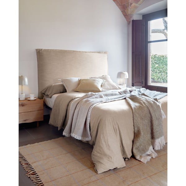 Bézs kárpitozott ágytámla 206x106 cm Tanit – Kave Home-image-3