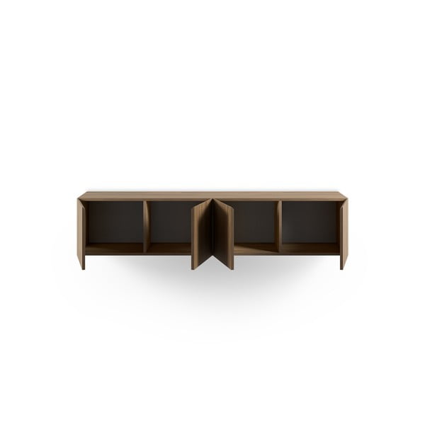 Natúr színű TV-állvány tölgyfa dekorral 180x38x35 cm Daroca – Marckeric-image-2