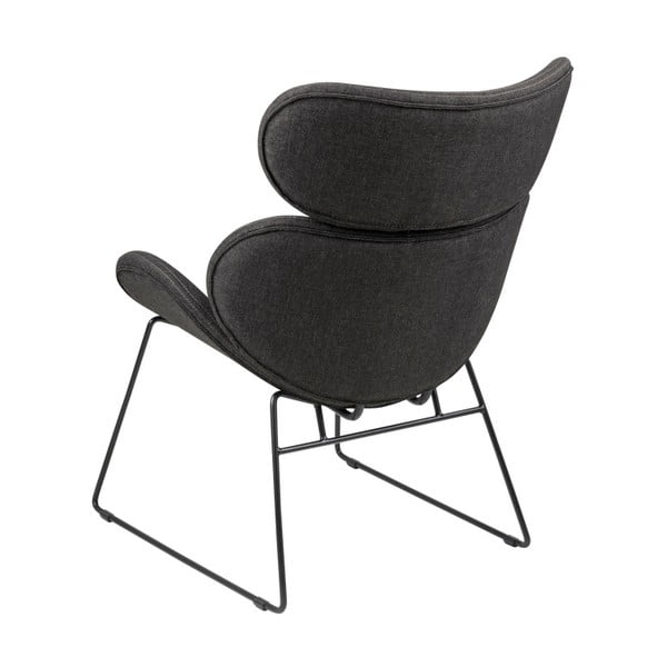 Cazar sötétszürke fotel fekete lábakkal - Actona-image-3
