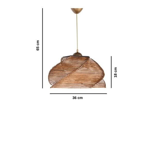 Bézs függőlámpa ø 36 cm Pentagone – Opviq lights-image-1