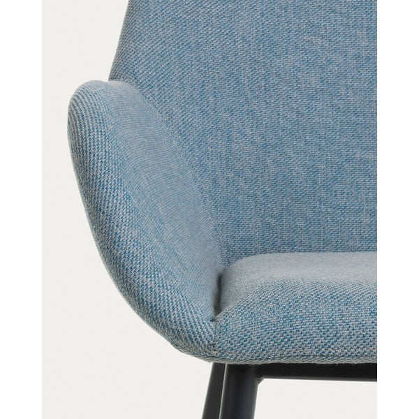 Kék kárpitozott étkezőfotel Konna – Kave Home-image-3