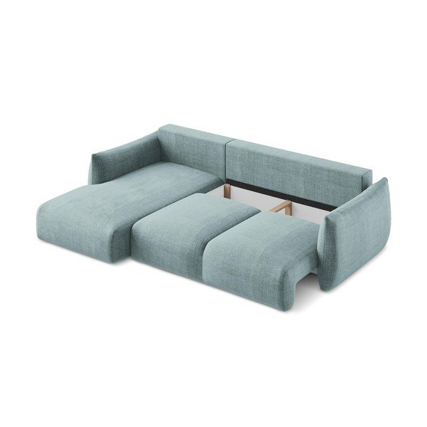Kék kinyitható sarokkanapé (bal oldali-heverő résszel) Leila – Makamii-image-4