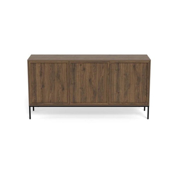Sötét natúr színű komód tölgyfa dekorral 158x80x40 cm Palmdale – Actona-image-2