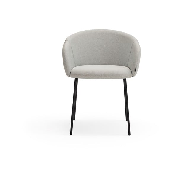 Világosszürke kárpitozott étkezőfotel Add – Teulat-image-1