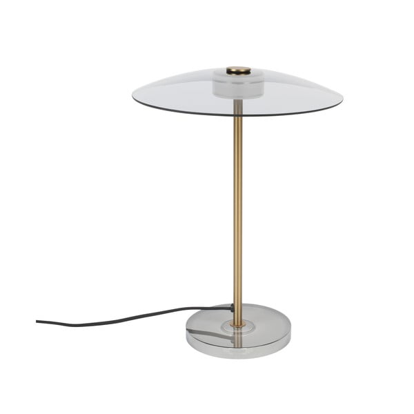 Szürke-aranyszínű LED dimmelhető asztali lámpa üveg búrával (magasság 42 cm) Float – Zuiver