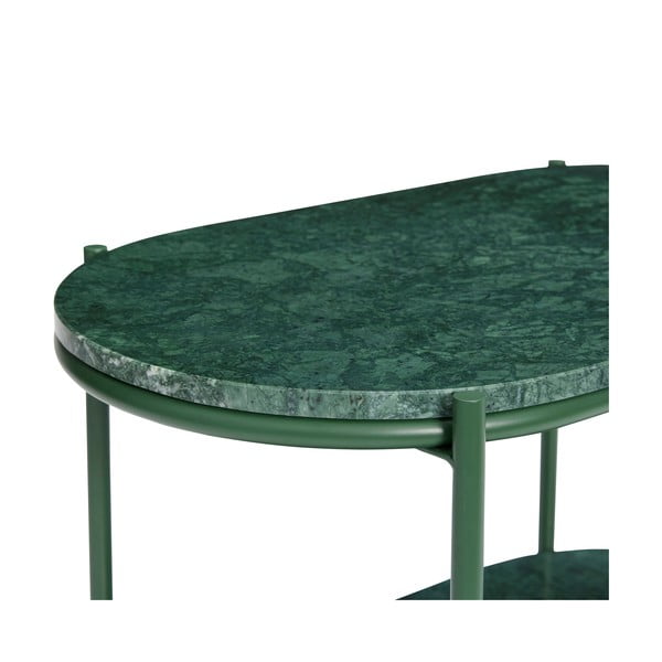 Sötétzöld márvány dohányzóasztal 34x58 cm Nusa – Hübsch-image-3