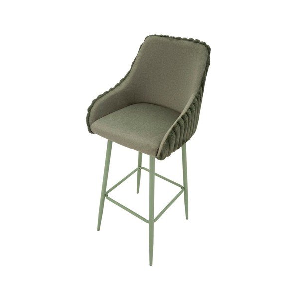 Zöld kárpitozott karfás bárszék szett 2 db-os (ülésmagasság 78 cm) Alaska – Mauro Ferretti-image-3