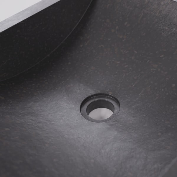 Sunday fekete terrazzo mosdókagyló, 40 x 45 cm - Kave Home-image-1
