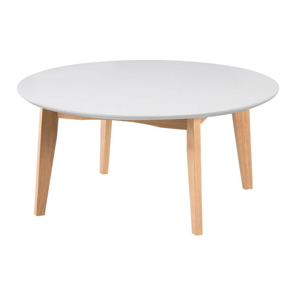 Abin fehér kerek dohányzóasztal, ø 90 cm - Actona-image-1