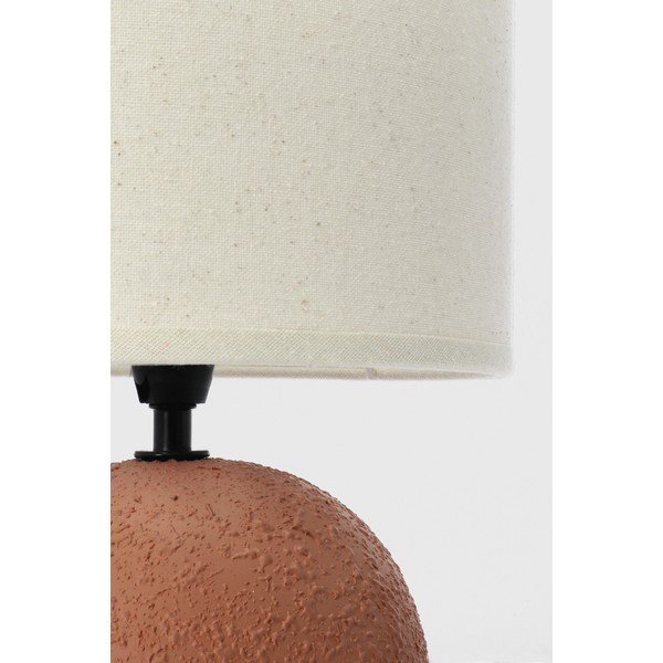 Terrakotta színű kerámia asztali lámpa textil búrával (magasság 32 cm) Irvin – Yes Everyday-image-2