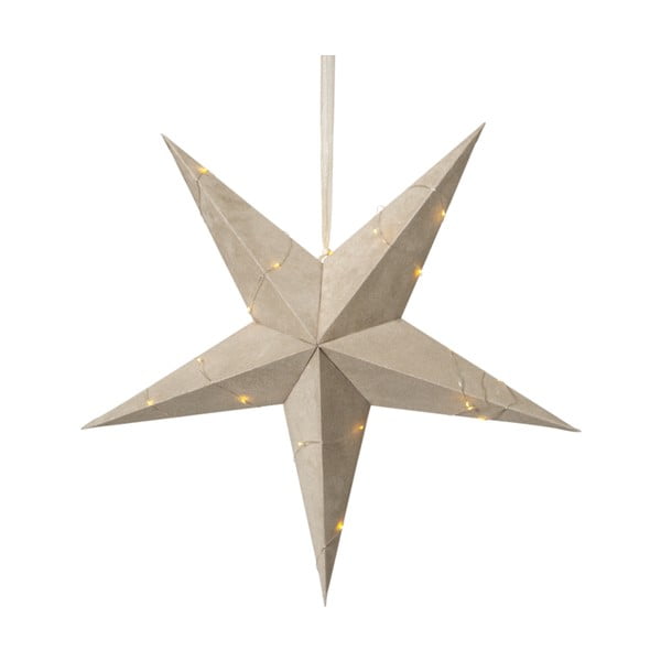 Velvet bézs karácsonyi világító dekoráció, ø 60 cm - Star Trading