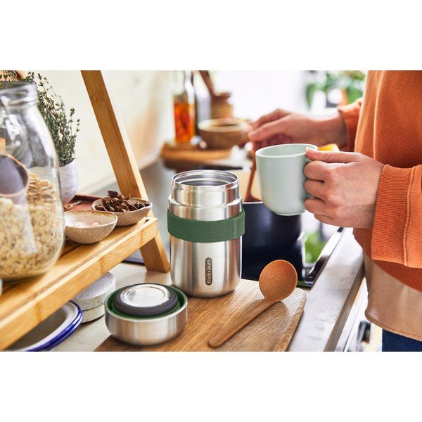 Ezüstszínű rozsdamentes acél ételtartó termosz 400 ml – Black + Blum-image-1