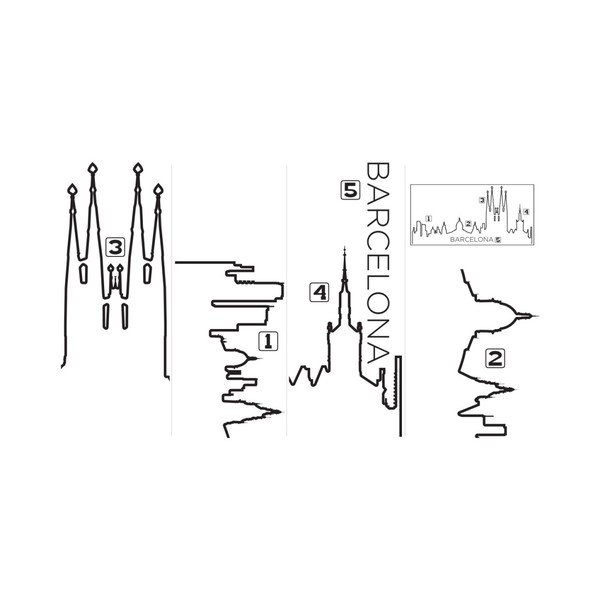 Barcelona falmatrica város körvonalával - Ambiance-image-2