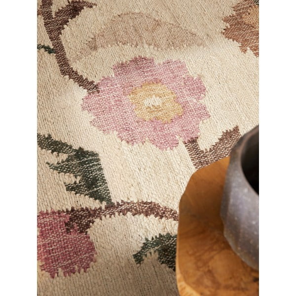 Krémszínű kézi szövésű juta szőnyeg 200x300 cm Roya Violette – Elle Decoration-image-3