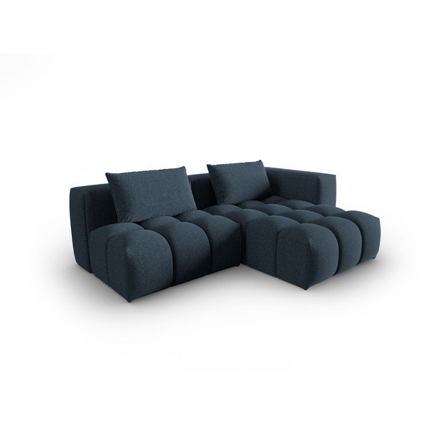 Sötétkék sarokkanapé (jobb oldali-heverő résszel) Verona – Cosmopolitan Design