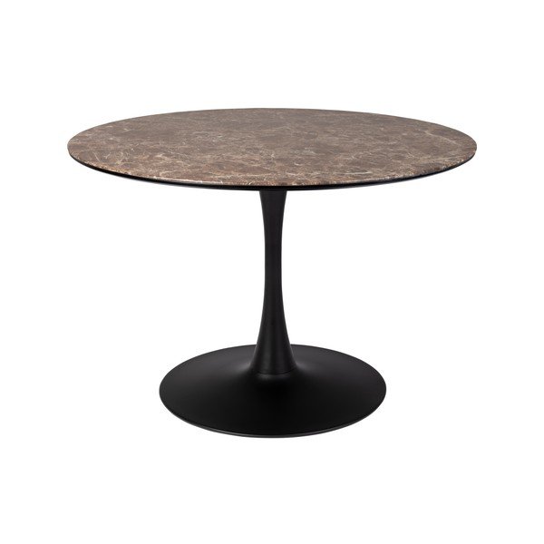 Kerek étkezőasztal márvány dekoros asztallappal ø 110 cm Maru – White Label