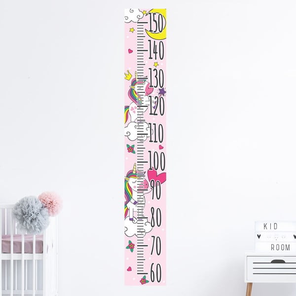 Magasságmérős gyerek matrica ajtóra-falra 15x100 cm Unicorns – Ambiance-image-1