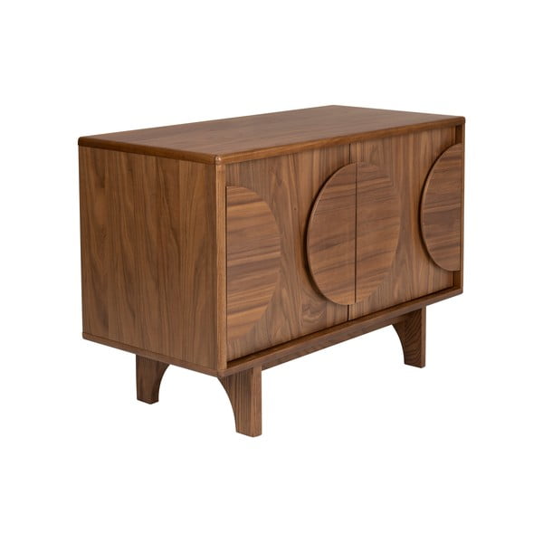 Barna alacsony komód diófa dekorral 82x58 cm Groove – Zuiver-image-2