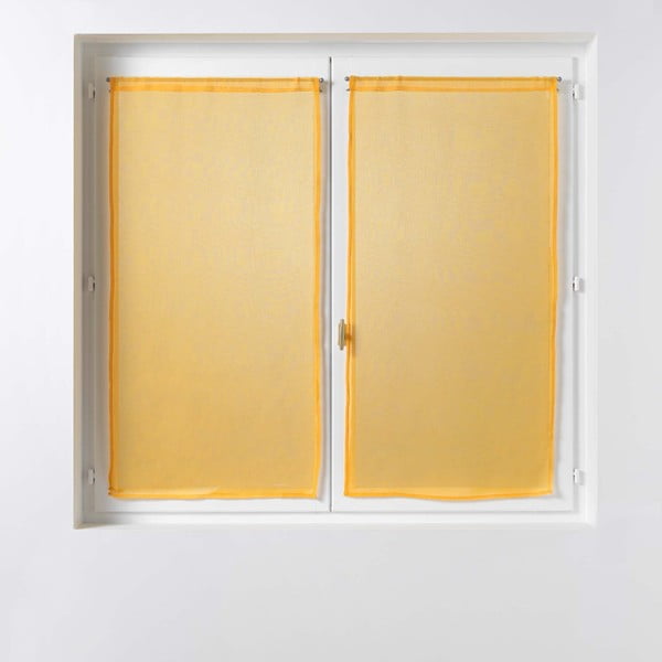 Sárga átlátszó függöny szett 2 db-os 60x90 cm Sandra – douceur d'intérieur