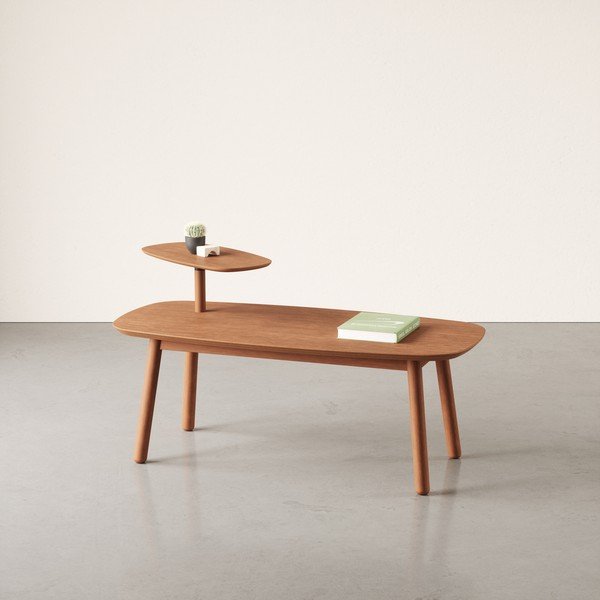 Barna bükkfa dohányzóasztal 56x120 cm Swivo – Umbra-image-1