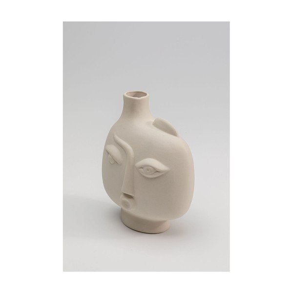 Bézs kerámia kézzel festett váza Spherical Face – Kare Design-image-1