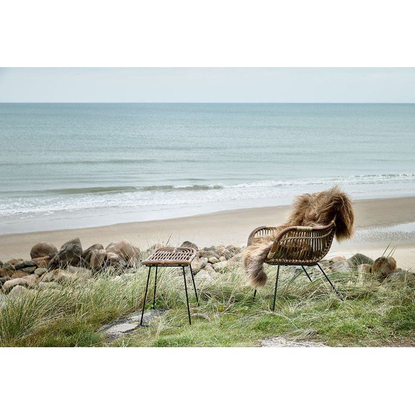 Fekete-natúr színű rattan ülőke Sokna – Villa Collection-image-3