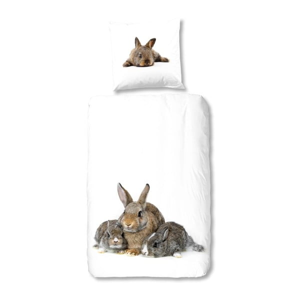 Rabbit egyszemélyes gyermek ágyneműhuzat garnitúra tiszta pamutból, 135 x 200 cm - Muller Textiels