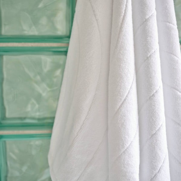 Világosszürke frottír pamut fürdőlepedő 70x140 cm Time – Zone-image-3