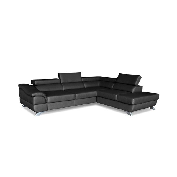 Omnikron sötétszürke kinyitható sarokkanapé, jobb oldali kivitel - Windsor & Co. Sofas-image-1