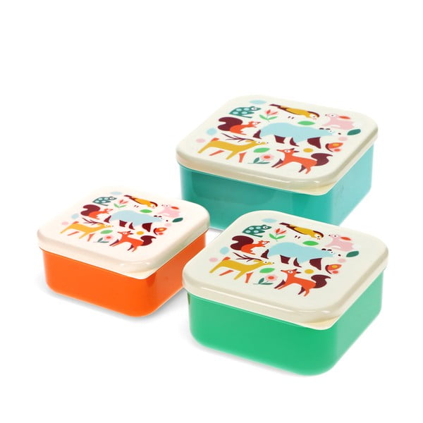 Gyerek uzsonnás doboz szett 3 db-os Woodland – Rex London-image-2