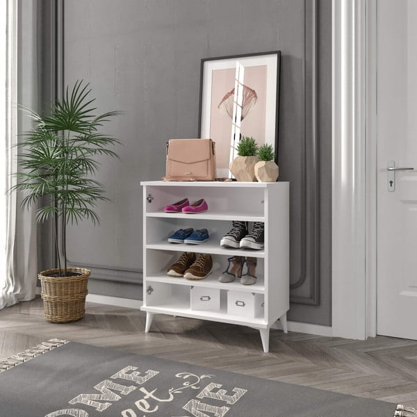 Fehér cipőtartó Latte – Kalune Design-image-1