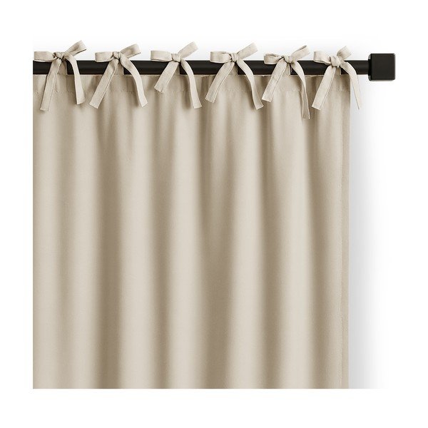 Krémszínű dimout (részleges sötétítő) függöny 140x250 cm Carli Tie – Restilo
