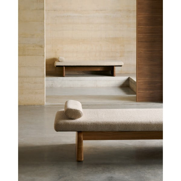 Bézs-natúr színű zsenília heverő (variálható sarok) Topaz – Kave Home-image-3