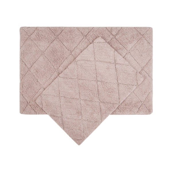 Algoma 2 db-os rózsaszín pamut fürdőszobai kilépő szett - Irya Home Collection