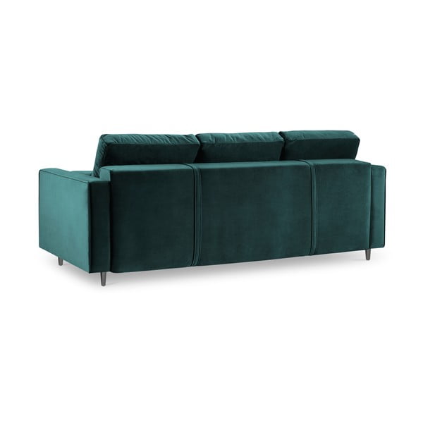 Santo olajzöld kinyitható bársonykanapé - Milo Casa-image-4