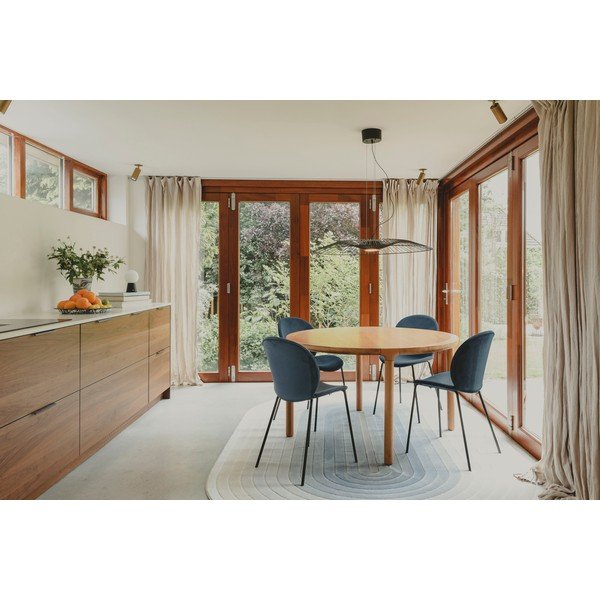 Kerek étkezőasztal tölgyfa dekorral ø 128 cm Storm – Zuiver-image-1