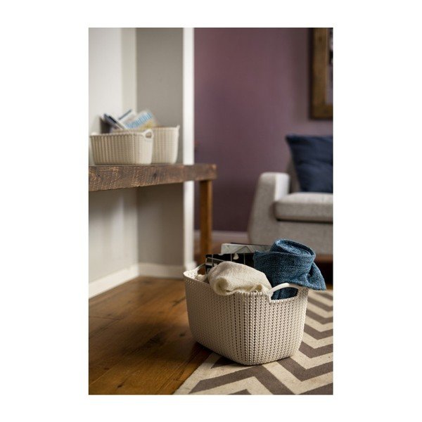 Large krémszínű tárolókosár - Curver-image-1