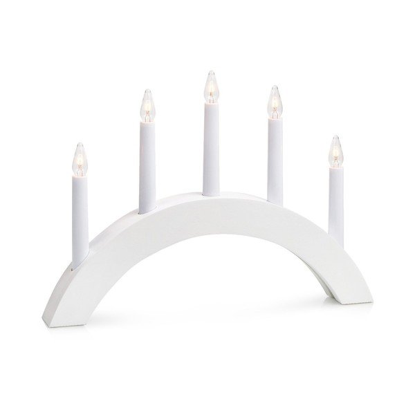 Fehér fénydekoráció karácsonyi mintával Atle – Markslöjd