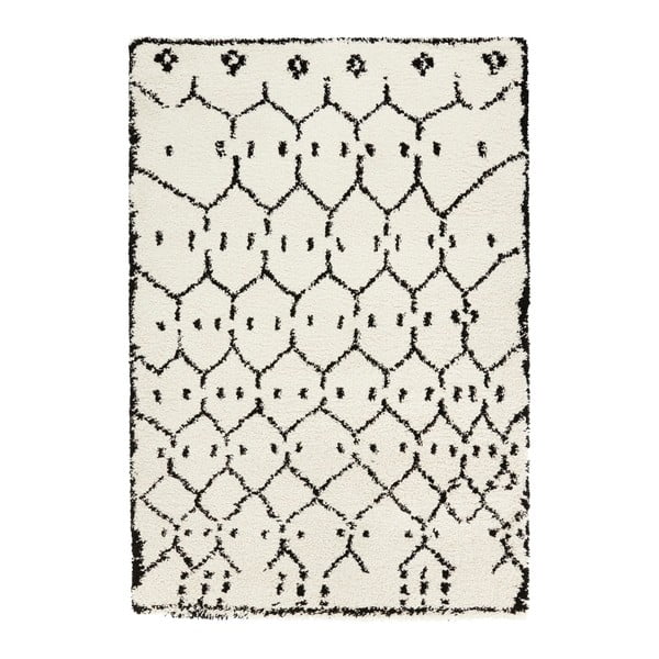 Allure Ronno White fehér-fekete szőnyeg, 120 x 170 cm - Mint Rugs