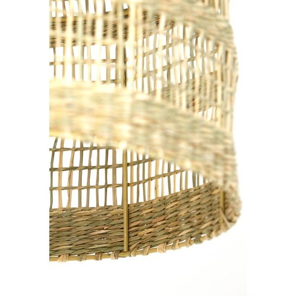 Natúr színű függőlámpa tengerifű búrával ø 38 cm Sagar – Light & Living-image-1