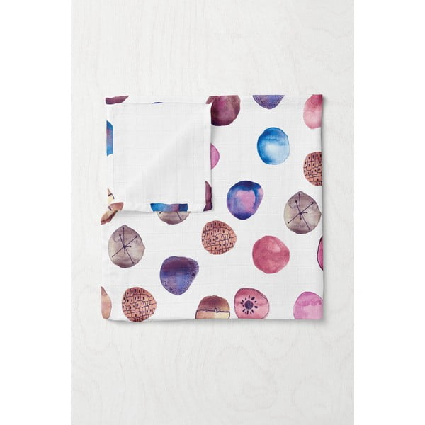 Fehér muszlin gyerek takaró 75x100 cm Shells – Mijolnir-image-1