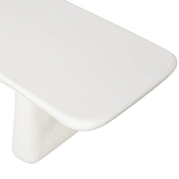 Elefántcsont színű műanyag kerti pad Loggia – WOOOD-image-3