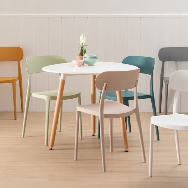 Szürke műanyag étkezőszék szett 2 db-os – Ixia-image-2