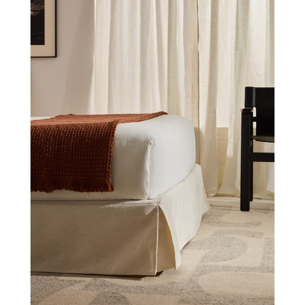 Fehér kárpitozott franciaágy 180x200 cm Jaira – Kave Home-image-2